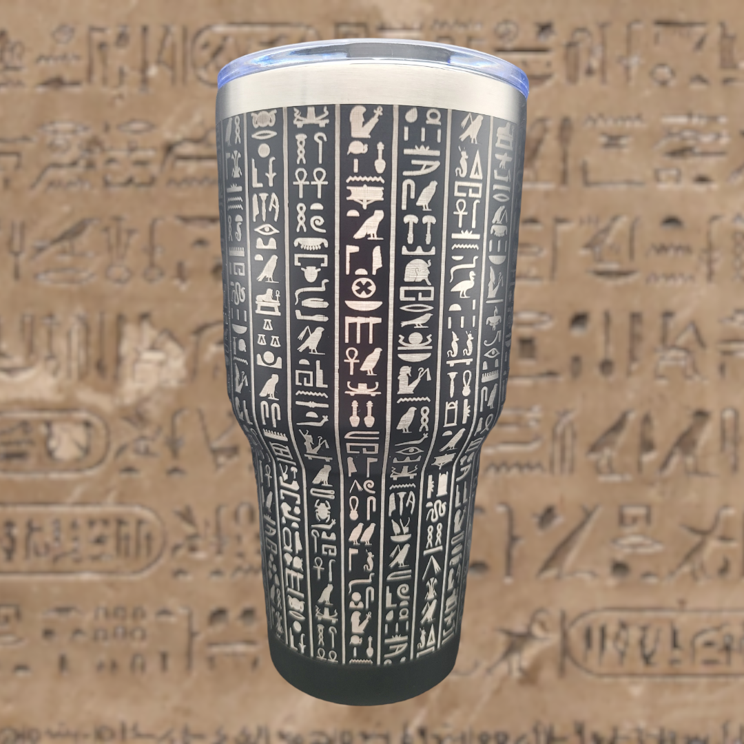 30 oz tumbler "Egypt" (Laser Engraved Powder Coat)