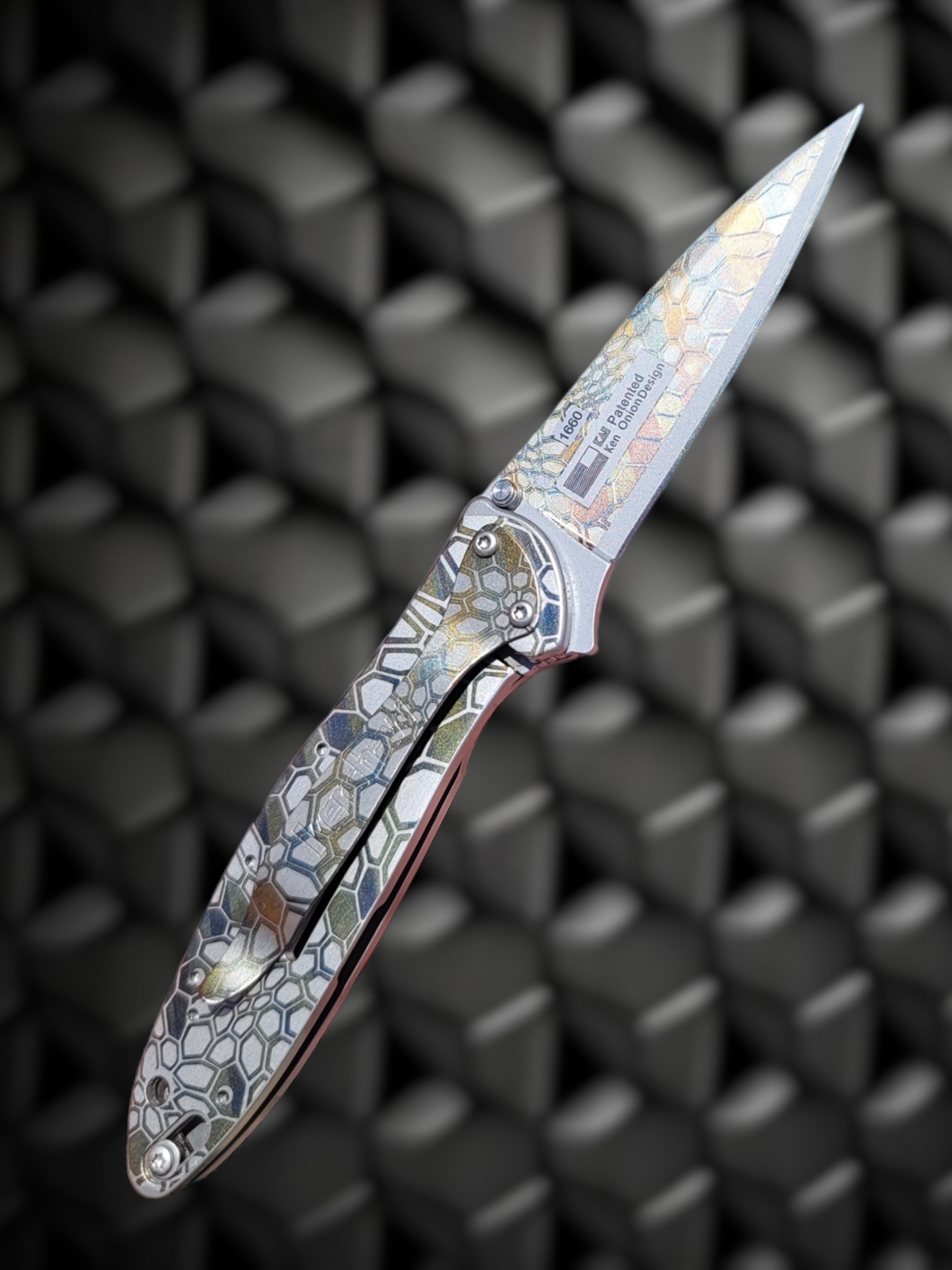 Kershaw Leek 1660 "Kryptic Camo" Laser Engraved Pocket Knife