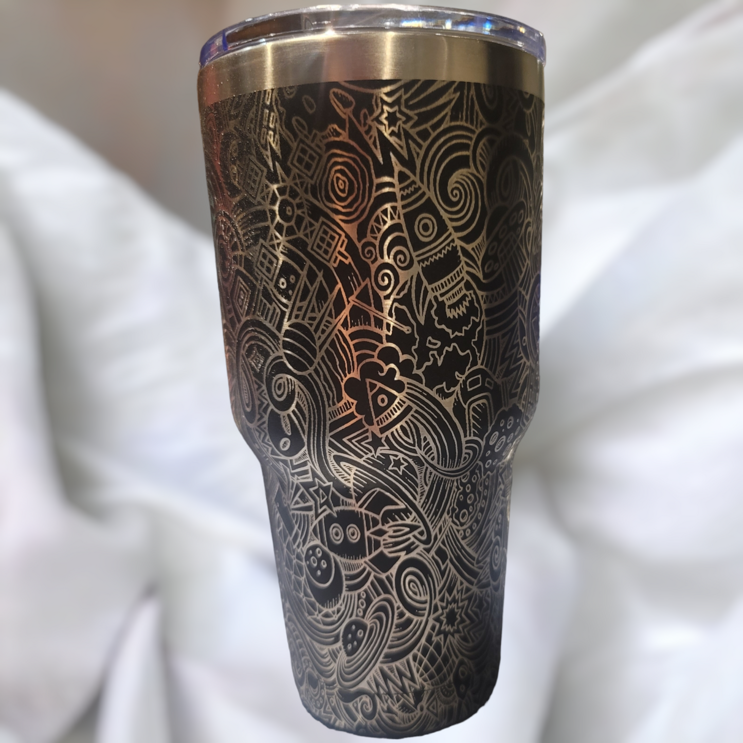 30 oz tumbler "Space" (Laser Engraved Powder Coat)