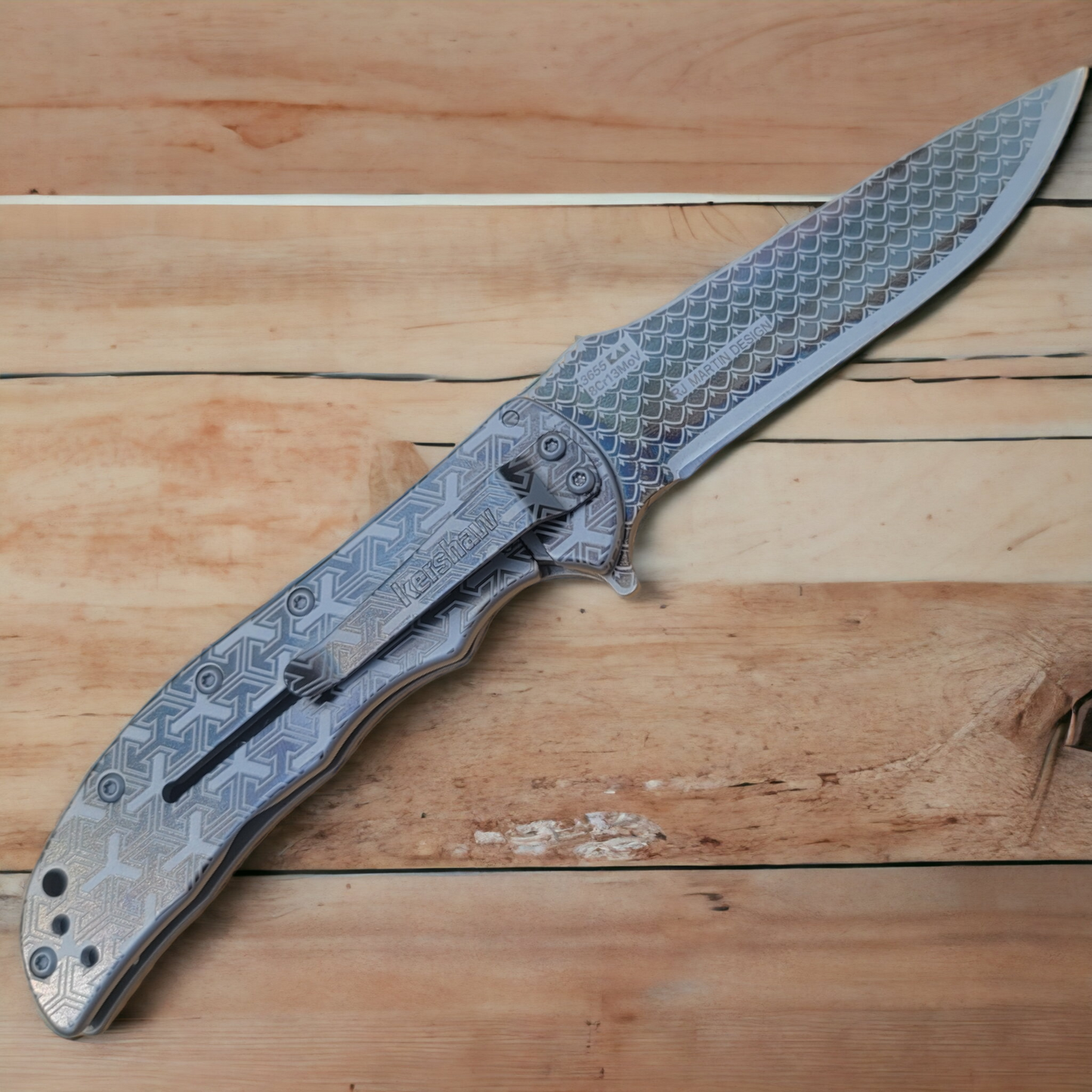 Kershaw Volt "Cube Dragonscale" Laser Engraved Pocket Knife