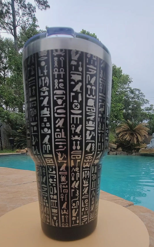 30 oz tumbler "Egypt" (Laser Engraved Powder Coat)