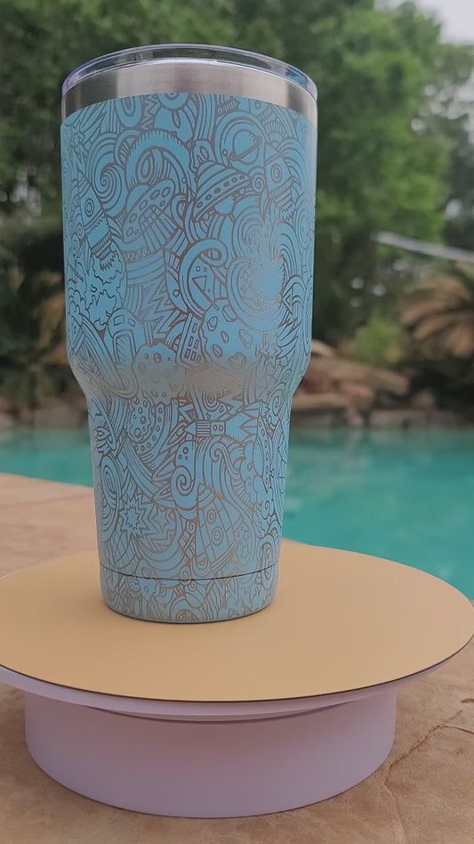 30 oz tumbler "Space" (Laser Engraved Powder Coat)